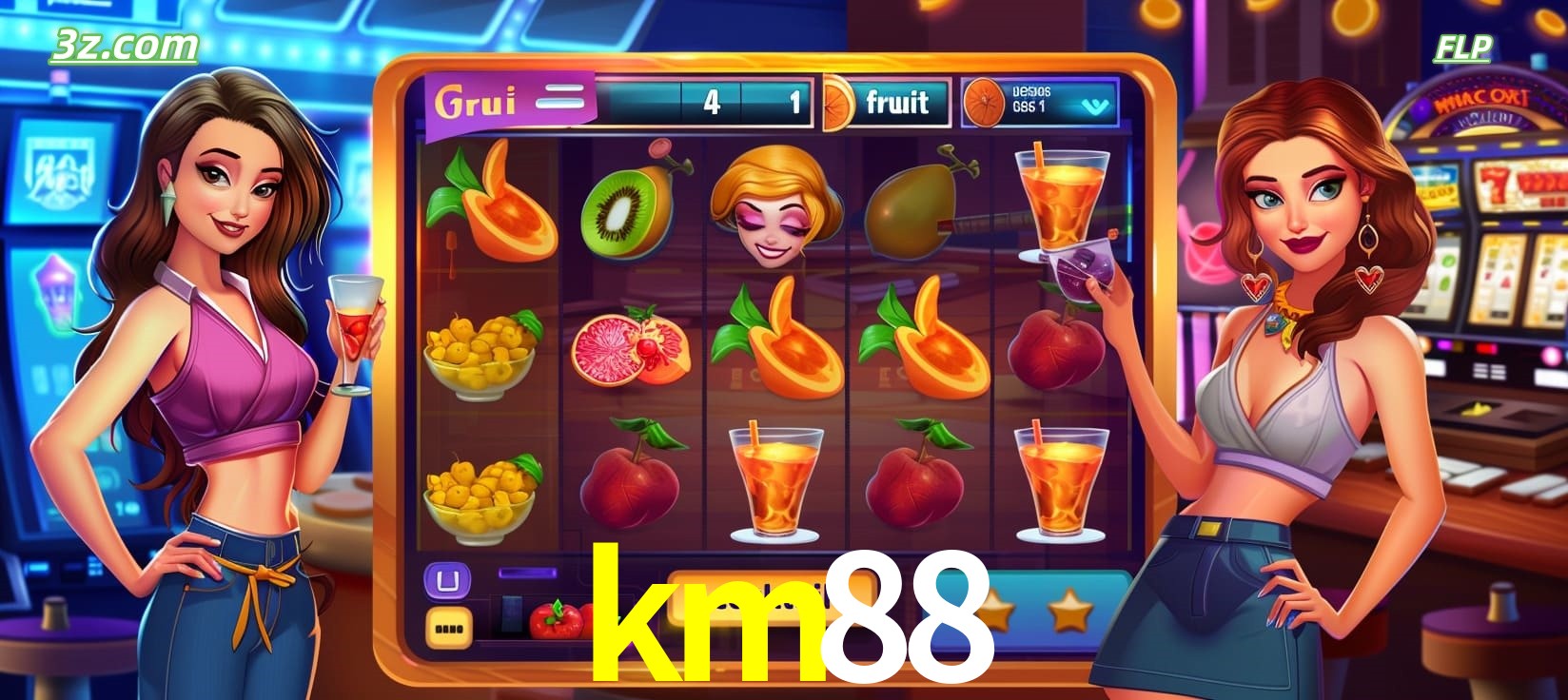 km88 cassino online com caça-níqueis de frutas e coquetéis coloridos